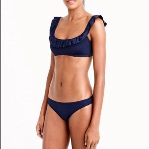 J.crew Ruffle bikini top and bottom